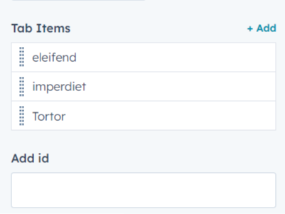 Repeater module tab item